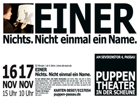 Download: Puppentheater in der Scheune, Passau: Einer. Nichts. Nicht mal einen Namen.